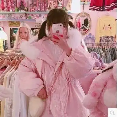 少女心头像粉色小清新真人和二次元女生头像