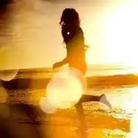夕阳头像女生青春夕阳西下清纯少女头像图片