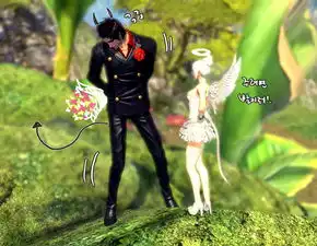 美女型男照婚纱双情人节装的唯美爱情3
