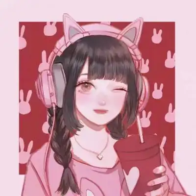 女生动漫头像可爱萌卡哇伊粉色清纯图片