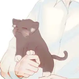 男生和猫的头像动漫