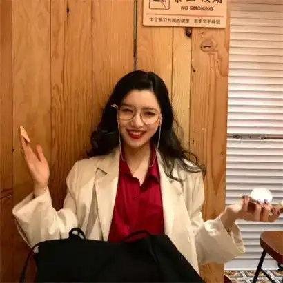 复古系女生头像,全部是暗色调的风格的