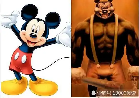 当经典动漫人物崩坏后,米老鼠变成肌肉贵兄,他是真的毁童年