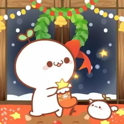 2019圣诞节卡通情侣头像一对圣诞节快乐
