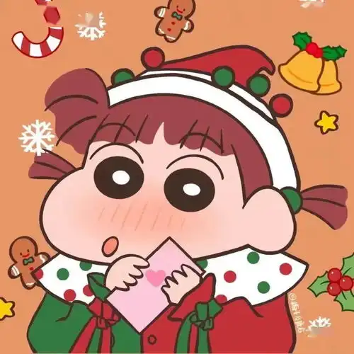 情侣头像敲可爱的圣诞情侣头像