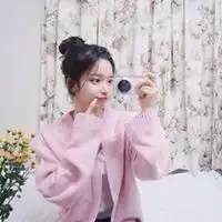 原宿风粉色系女生头像