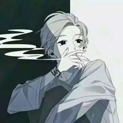 复古头像男抽烟吸烟