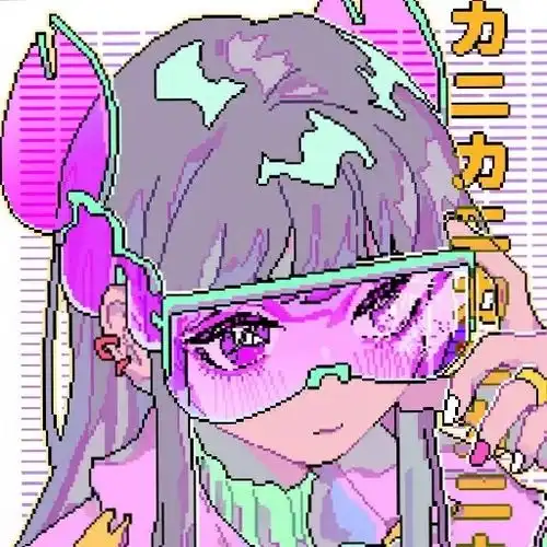 情侣头像一人一张像素风