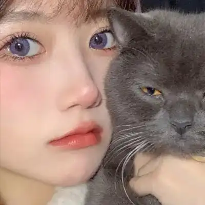 纯欲风可爱的真人情侣头