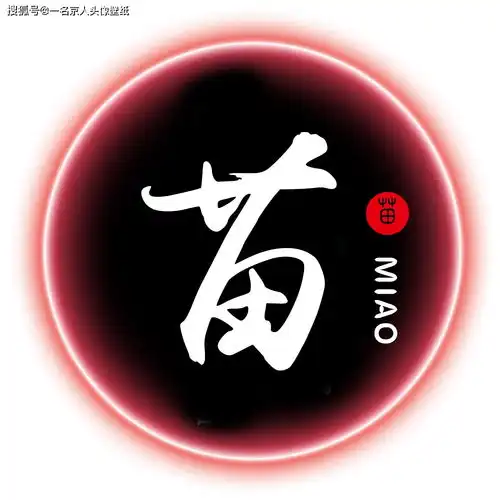 简约炫光姓氏头像,红蓝两色情侣专属,足足20张随你挑选