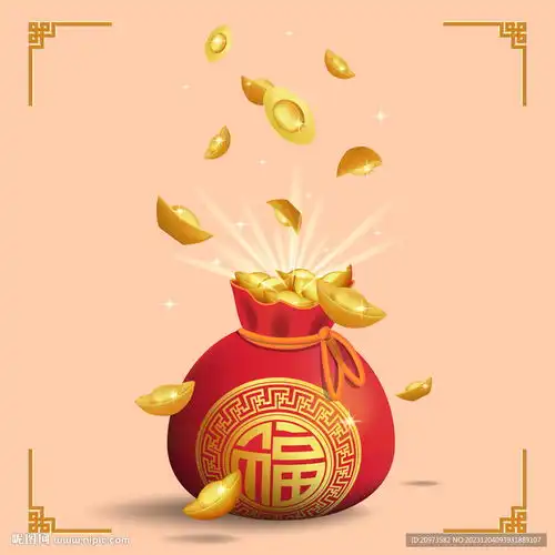 中国风新年喜庆福袋素材设计图