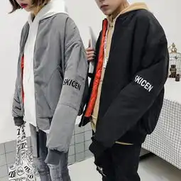 2018青少年学生bf港风情侣装冬季原宿风棉服加厚棉衣棒球服外套潮