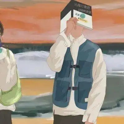 港风情侣头像一男一女情