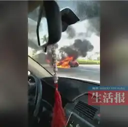 男子情人节开保时捷赴约车起火玫瑰被烧焦图