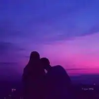 情侣头像唯美夕阳下还记得我们在夕阳的约定吗