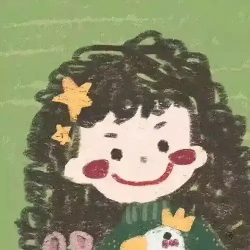 情侣头像真人萌插画