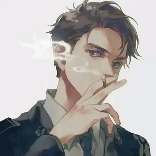 复古头像男抽烟男生