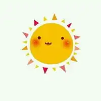 白底简约小太阳头像
