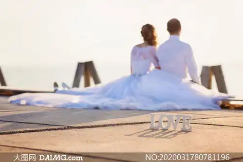 一对情侣男女人物婚纱摄影高清图片