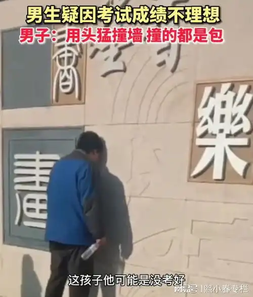辽宁男孩疑因考试成绩不理想,用头撞墙,网友条条大路通罗马