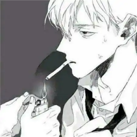 沧桑抽烟动漫男头,既然戒不掉烟就抽吧