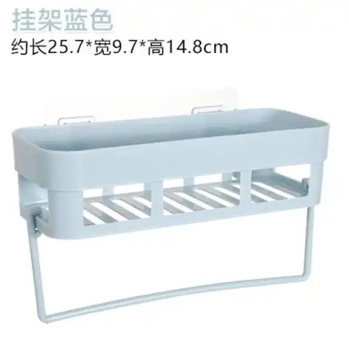 浴室免打孔置物架收纳架厨房杂物架子卫生间挂架