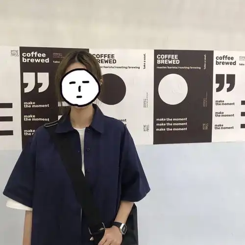 ins衬衫女学生韩版宽松复古港味短袖原宿风百搭防晒衣外套情侣潮