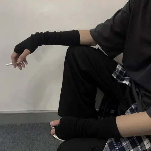 夏季ins超火忍者穿指黑暗系半指袖套百搭男女潮酷原宿风本山手套