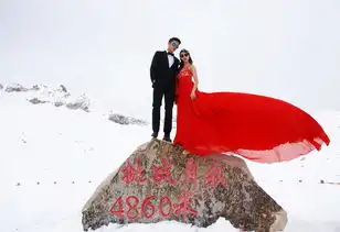 6对情侣达古冰山拍摄高海拔婚纱照