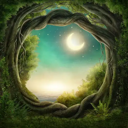魔幻森林树洞背景背景图片素材免费下载熊猫办公