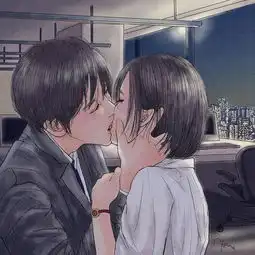 日本小姐姐画了一组大尺度情侣之吻插画,看过第一张脸就红了