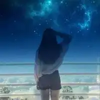 qq头像情侣唯美背影蓝色