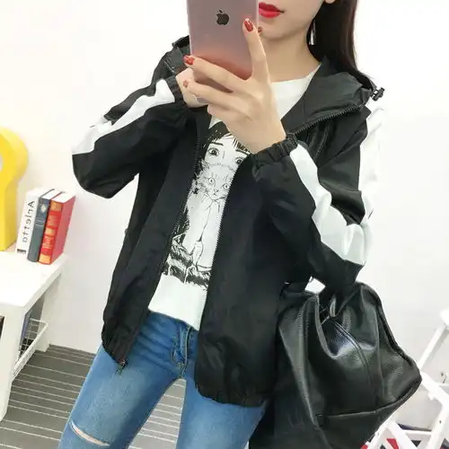 春秋季新款外套女韩版宽松学生bf短款大码情侣休闲薄款原宿风上衣
